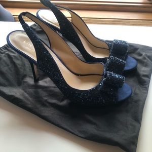 Kate Spade Navy Blue Sparkly Heels